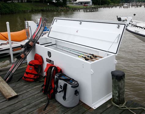 metal dock dock box mount|boat dock supplies.